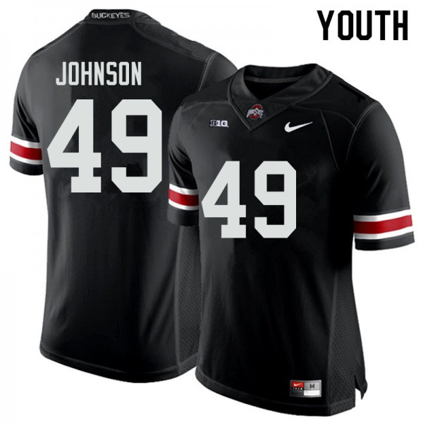 Ohio State Buckeyes #49 Xavier Johnson Youth High School Jersey Black OSU31594